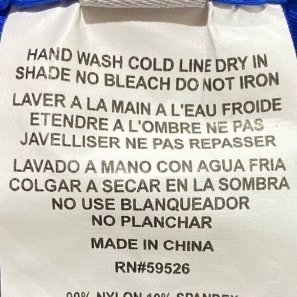 BECCA Women's Line in the Sand One-Piece Swimsuit Blue L swimwear - Picture 10 of 16